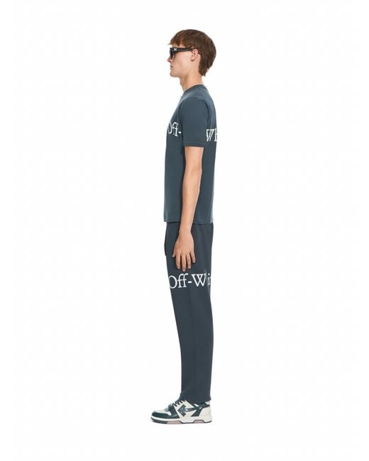 Off-White c/o Virgil Abloh Blue Bookish Scarf T-Shirt for men