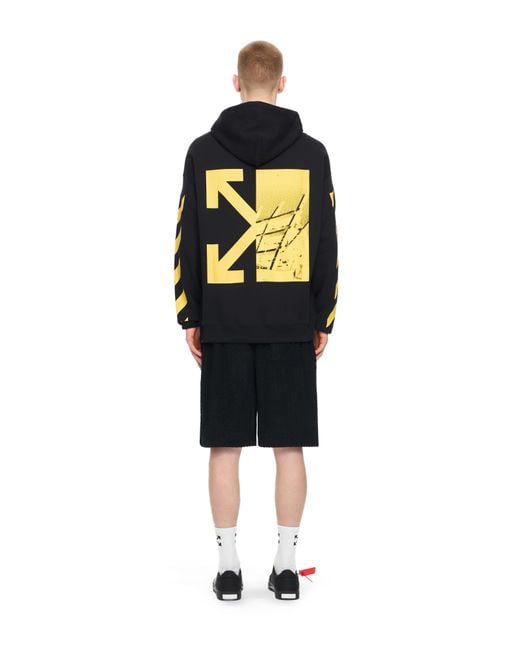 Off-White c/o Virgil Abloh Black Printed Hoodie for men