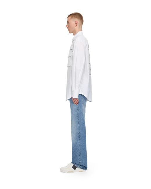 Off-White c/o Virgil Abloh White Type Arrow Poplin Overshirt for men