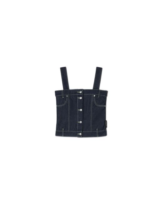 Off-White c/o Virgil Abloh Blue Denim Corset Top