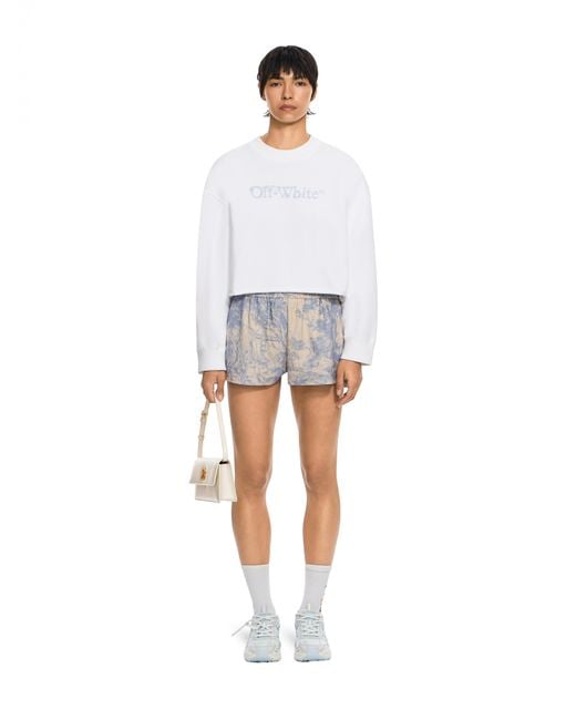 Off-White c/o Virgil Abloh White City Nature Arrow Cropped Crewneck