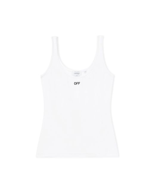 Off-White c/o Virgil Abloh White Off Stamp Rib Tank Top