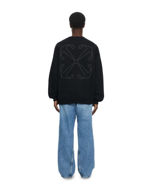 Off-White c/o Virgil Abloh Black Dotted Arrow Diagonal Skate Sweatshirt for men