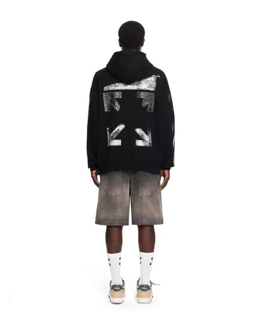 Off-White c/o Virgil Abloh Black Metal Arrow Skate Zip Hoodie for men