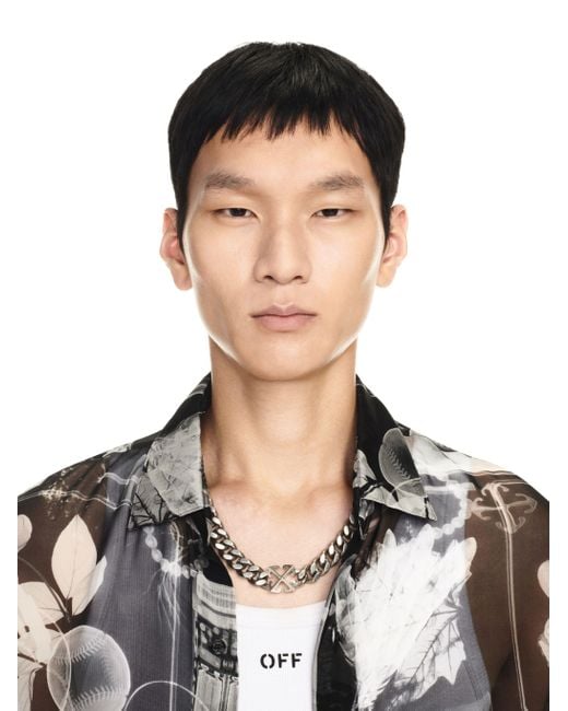 Off-White c/o Virgil Abloh White Arrow Chain Necklace for men