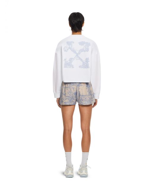 Off-White c/o Virgil Abloh White City Nature Linen Pajama Shorts