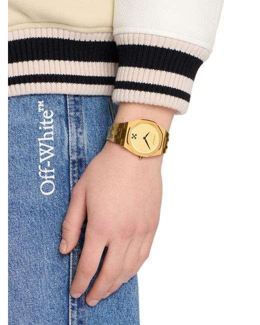 Off-White c/o Virgil Abloh Metallic "On Time" Watch for men