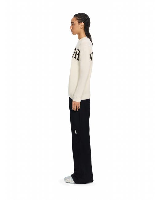 Off-White c/o Virgil Abloh White Bookish Shared Logo Knit Crewneck