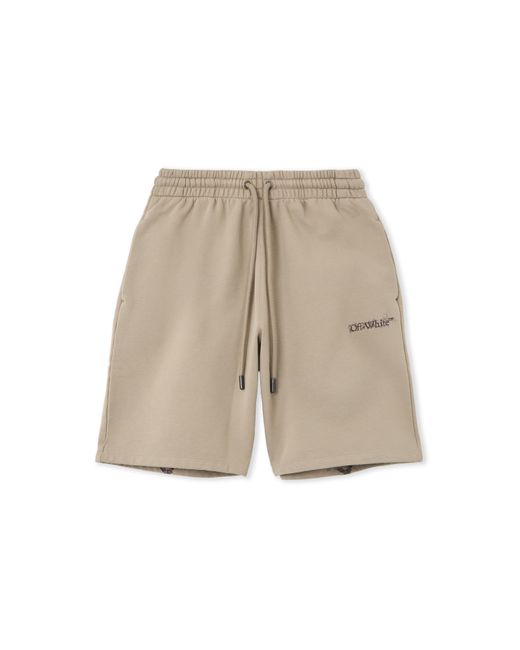 Off-White c/o Virgil Abloh Natural Heraldic Arrow Skate Sweatshort for men