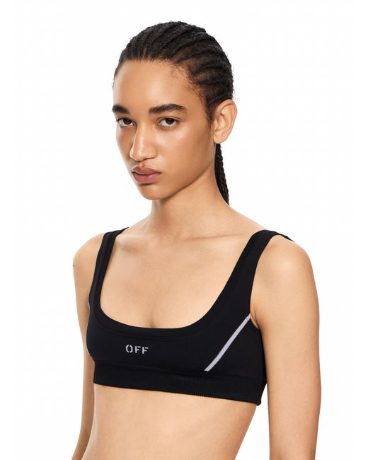 Off-White c/o Virgil Abloh Black Off Stamp Seamless Bra