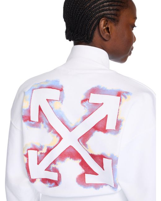 Off-White c/o Virgil Abloh White Water Arrow Crop Zip-Up Jacket