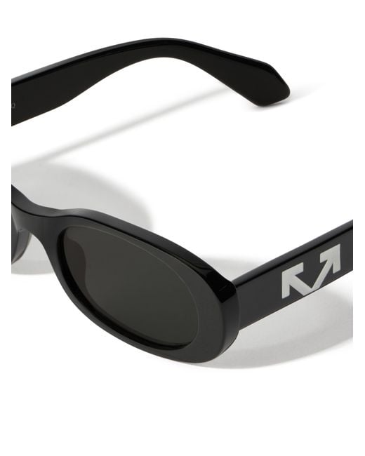 Off-White c/o Virgil Abloh Black Adams Smoke Lens Sunglasses