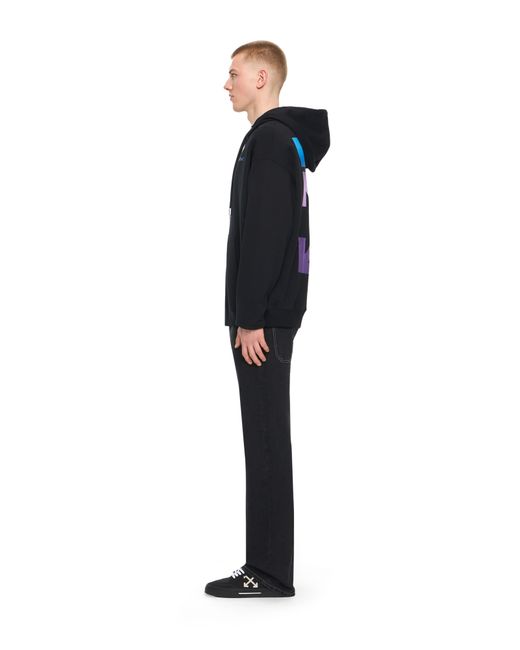 Off-White c/o Virgil Abloh Black Gradient Full Zip Hoodie for men