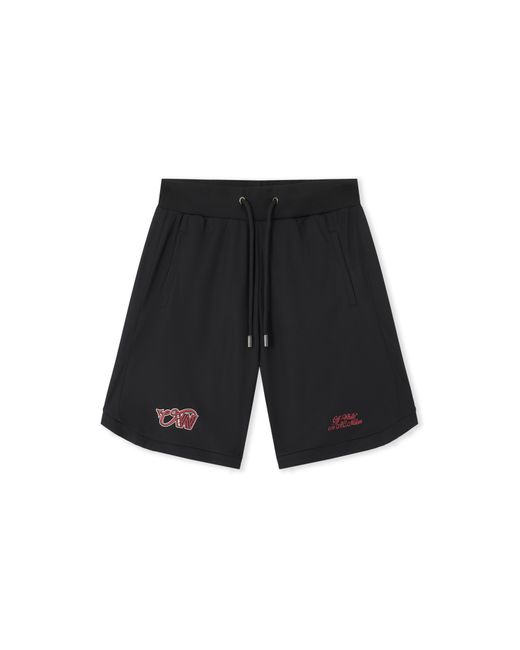 Off-White c/o Virgil Abloh Black Off- C/O Ac Milan Tech Shorts for men