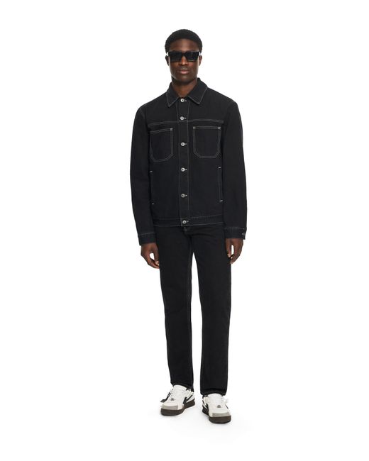Off-White c/o Virgil Abloh Black Half Arrow Denim Skate Jacket for men