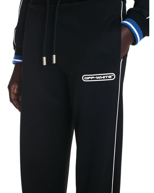 Off-White c/o Virgil Abloh Blue Printed Straight Track Pants