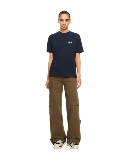Off-White c/o Virgil Abloh Blue Dripped Watercolor Arrow T-Shirt