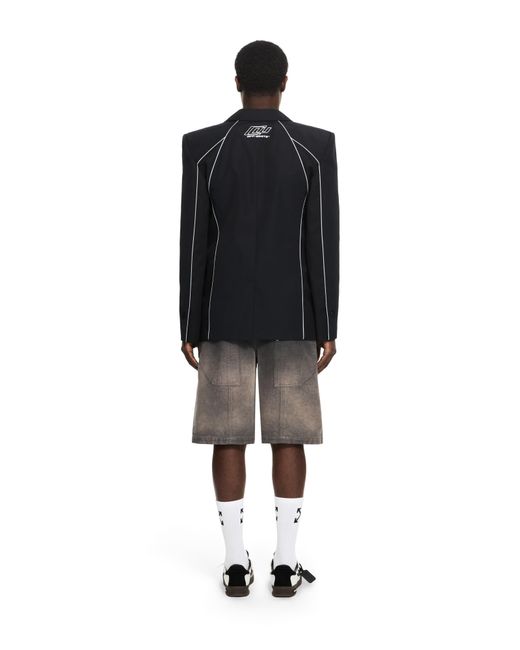 Off-White c/o Virgil Abloh Black Cordura Sporty Slim Jacket for men