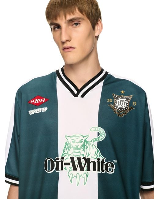 Off-White c/o Virgil Abloh Blue Tiger 23 Soccer S/S Tee for men