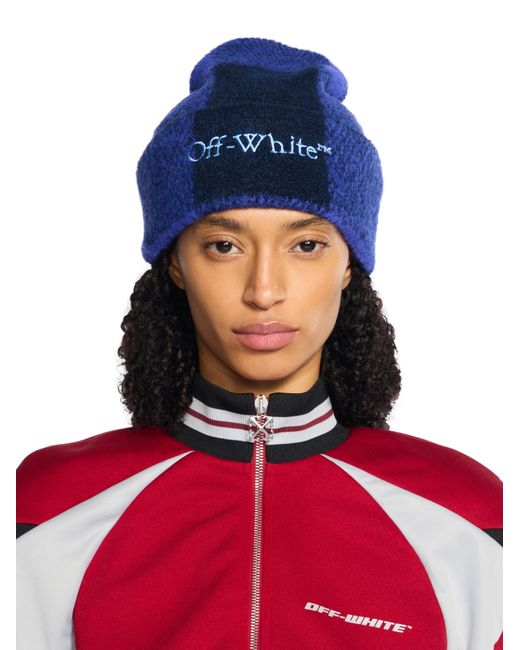 Off-White c/o Virgil Abloh Blue Bookish Check Beanie