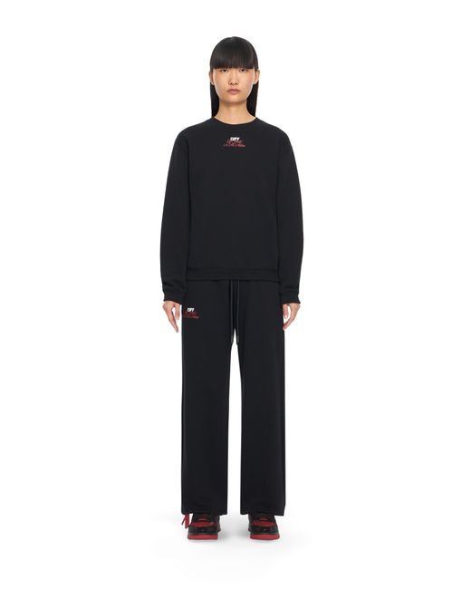 Off-White c/o Virgil Abloh Black Off- C/O Ac Milan Sweatshirt