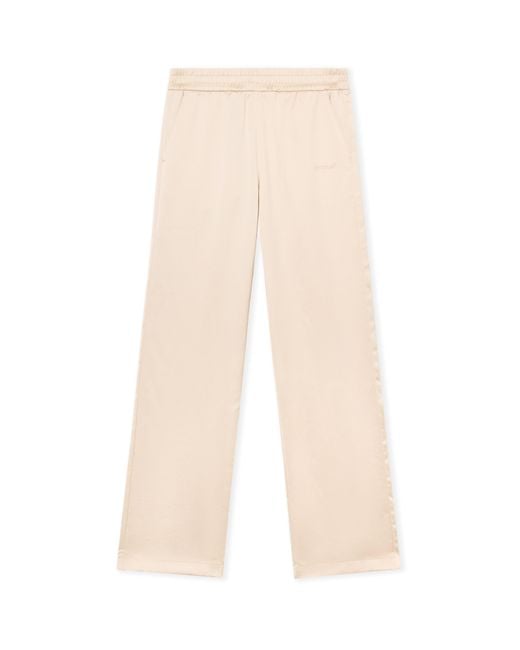 Off-White c/o Virgil Abloh White Diagonals Lace Satin Track Pants