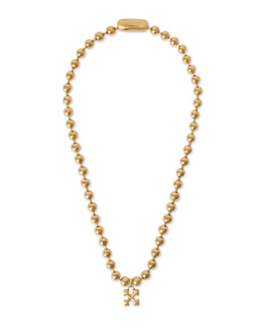 Off-White c/o Virgil Abloh Metallic Arrow Ballchain Necklace