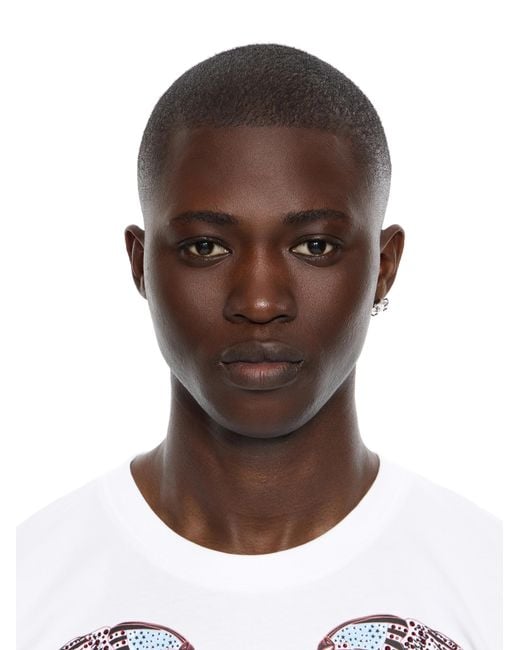 Off-White c/o Virgil Abloh Brown Bling Square Mono Earring for men
