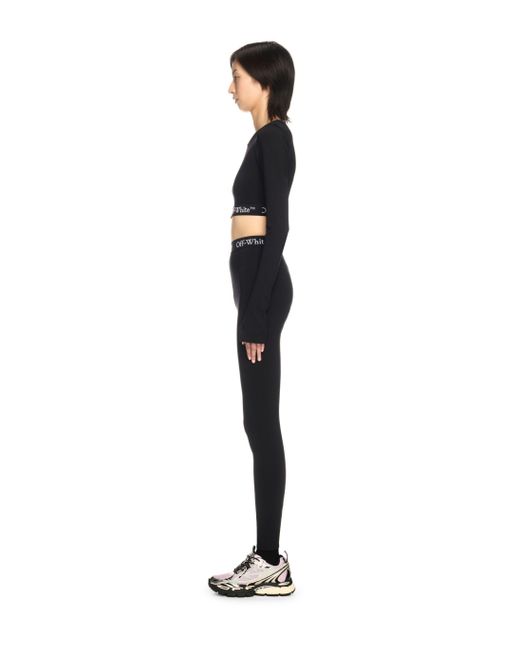 Off-White c/o Virgil Abloh Black Cropped Top With Logoed Band