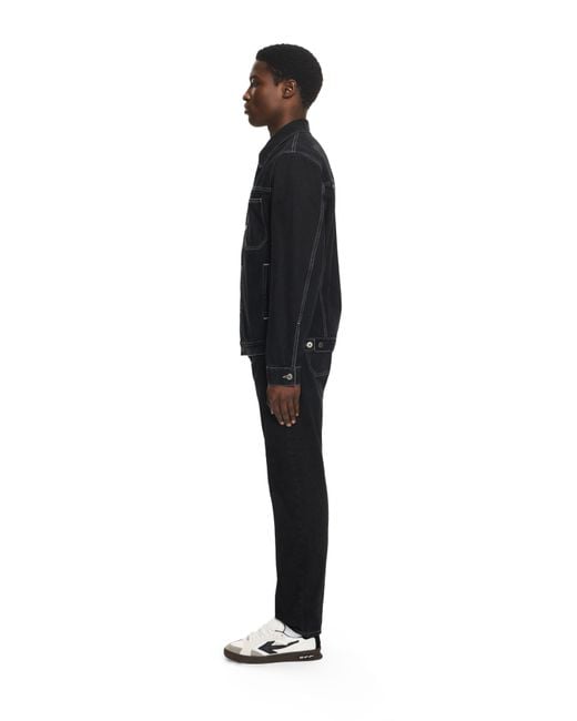 Off-White c/o Virgil Abloh Black Half Arrow Denim Skate Jacket for men