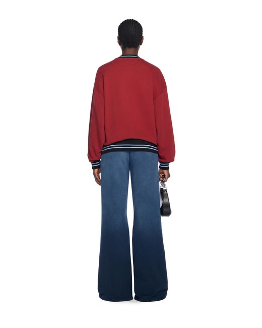 Off-White c/o Virgil Abloh Red Sporty Over Crew Logo Sweatshirt