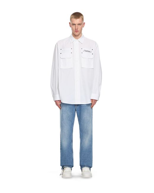 Off-White c/o Virgil Abloh White Type Arrow Poplin Overshirt for men