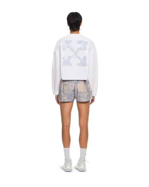 Off-White c/o Virgil Abloh White City Nature Arrow Cropped Crewneck