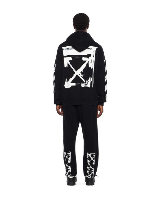Off-White c/o Virgil Abloh Black Ink Arrow Cotton Skate Hoodie With Loose Fit for men