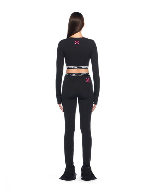 Off-White c/o Virgil Abloh Black Logoband Split Leggings