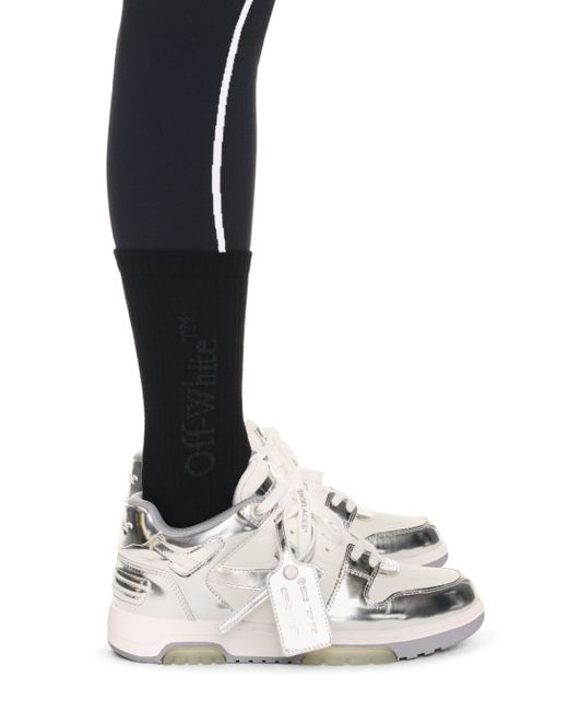 Out Of Office Mirror Leather di Off-White c/o Virgil Abloh in White