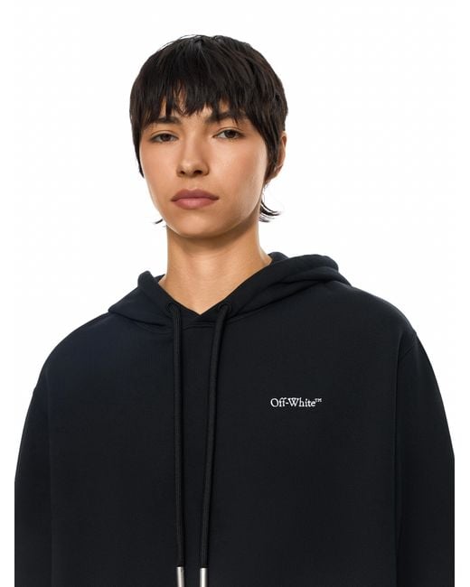 Off-White c/o Virgil Abloh Black Embroidered Arrow Out Flower Hoodie