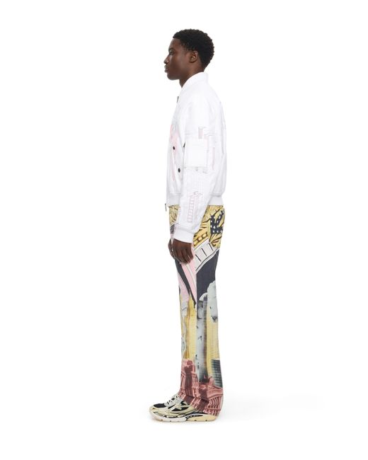 Off-White c/o Virgil Abloh White All-Over Moneyworld Slim Relax Jeans for men