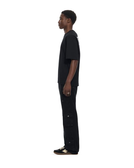 Off-White c/o Virgil Abloh Black Garment-Dyed Multi-Pocket Relaxed Pants for men