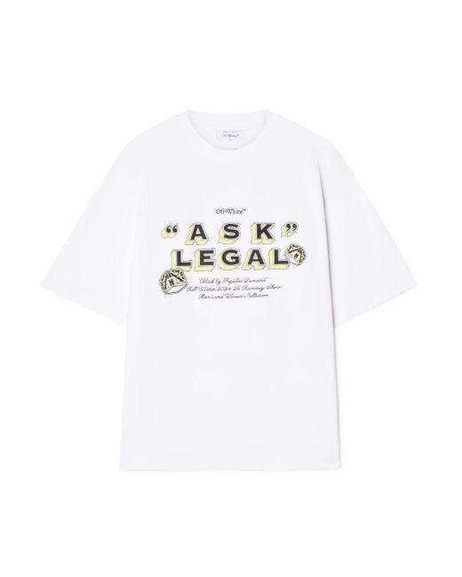 Off-White c/o Virgil Abloh White "ask Legal" Show Tee