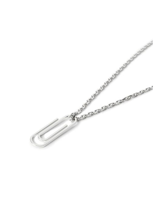 Off-White c/o Virgil Abloh White Paperclip Necklace for men