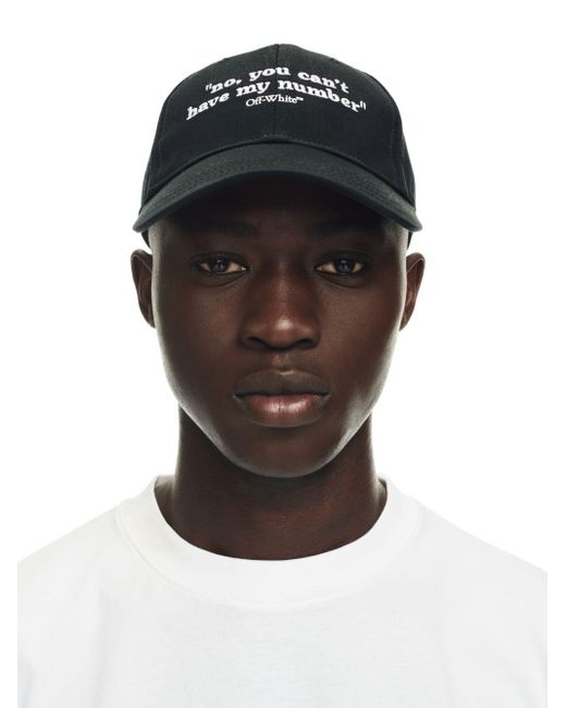 CAPPELLO DA BASEBALL CON SCRITTA di Off-White c/o Virgil Abloh in Blue da Uomo