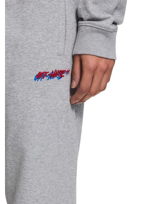 Off-White c/o Virgil Abloh Gray Off- Shadow Cuff Sweatpants