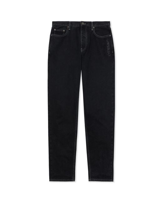 Off-White c/o Virgil Abloh Black Half Arrow Tapered Jeans for men