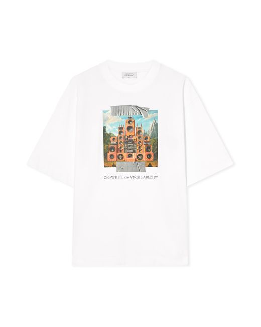 Off-White c/o Virgil Abloh White Train Off Skate Logo Tee for men