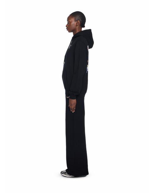 Off-White c/o Virgil Abloh Black Arrow Glass Flower Logo Hoodie