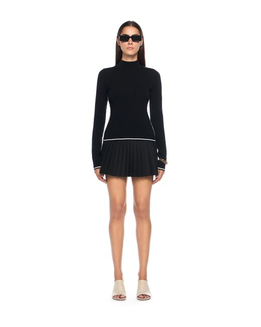 Off-White c/o Virgil Abloh Black Logoband Knit Turtleneck Sweater