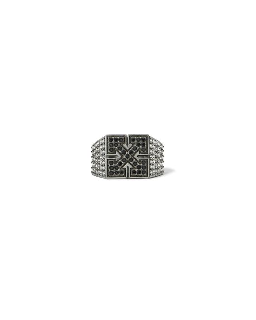 Off-White c/o Virgil Abloh Black Bling Strass Ow Ring for men