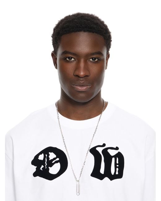 Off-White c/o Virgil Abloh White Paperclip Necklace for men