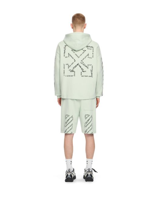 Off-White c/o Virgil Abloh White Type Arrow Diagonal Loose Hoodie for men